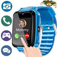 IGeeKid Kids Smart Phone Watch for 3-14 Year Girls Boys Toddler 2 Way Call SOS 1.54 HD Touch Screen Camera Math Game Flashlight Digital Gizmo Learning Cellphone Wristwatch for 2019 New Yea