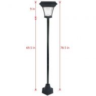 IGlow iGlow Outdoor Garden Solar Lamp Post Light w/ 2 Bright White SMD LED Streetlight Style Landscape Path Deck Dual Purpose