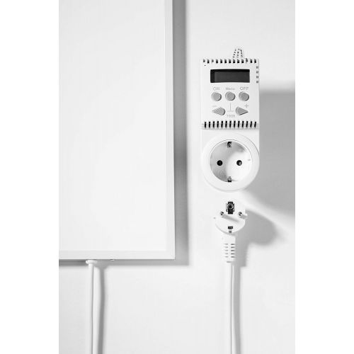  [아마존베스트]IH Engingeering BV Infrared heater with digital thermostat 130, 300, 450, 600, 800, 1000 watts electric heater with plug for socket, 5 year manufacturers guarantee, electric heater with overheating p