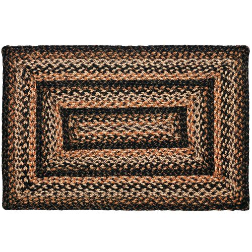  IHF Home Decor Braided Rug Black Forest Jute Country Primitive IHF