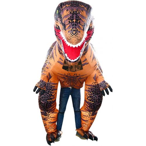  할로윈 용품IHGYT T-Rex Dinosaur Inflatable Costume Super Dinosaur Blow up Fancy Dress Cosplay Halloween Christmas Party for Adult