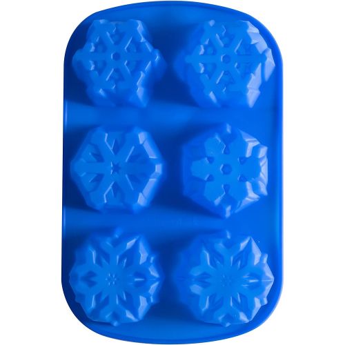  IHOMECOOKER 6 Even Snowflakes Silicone Cake Mold Soap Mold(4 style)