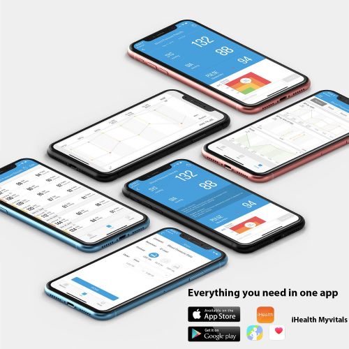 아이헬스 iHealth Feel Wireless Blood Pressure Monitor for Apple and Android with Extra Large Cuff