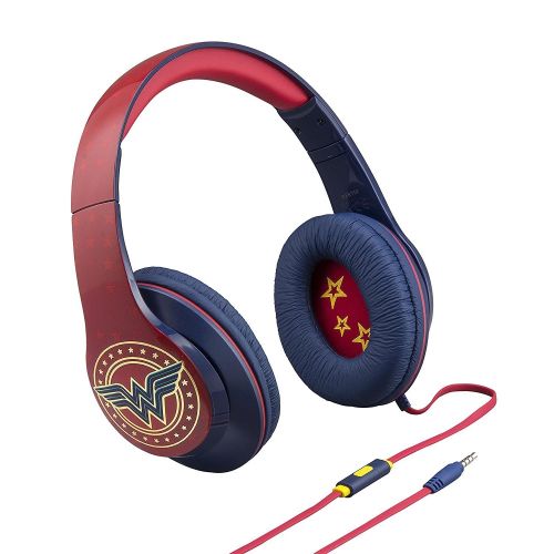  EKids Wonder Woman Over the Ear Headphones with In Line Microphone