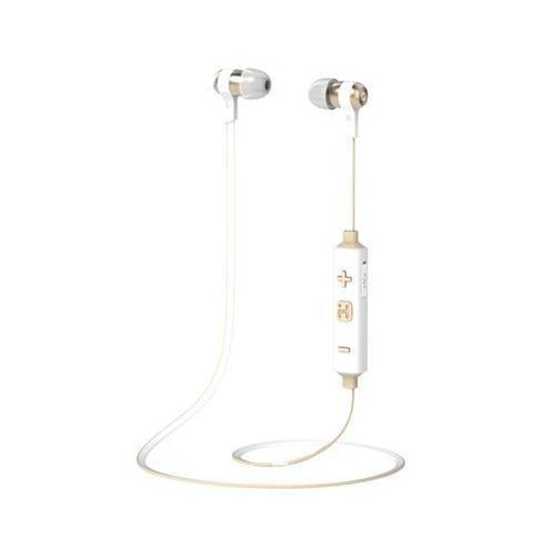  IHome iHome iB39 Wireless Bluetooth Metal Earbuds with Mic - White and Gold