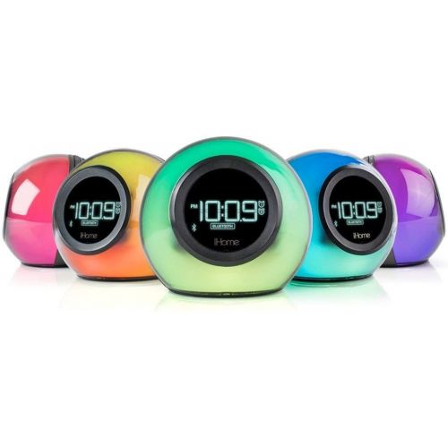  [아마존베스트]IHome iHome IBT29 Bluetooth Color-Changing Dual Alarm Clock Radio with Speakerphone