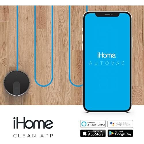  iHome AutoVac Eclipse G 2-in-1 Robot Vacuum and Mop with Homemap Navigation, Ultra Strong Suction Power, Wi-Fi/App Connectivity…