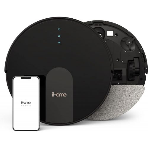  iHome AutoVac Eclipse G 2-in-1 Robot Vacuum and Mop with Homemap Navigation, Ultra Strong Suction Power, Wi-Fi/App Connectivity…