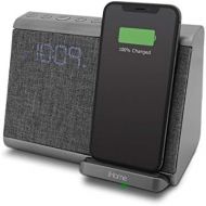 IHome iHome iBTW39 Bluetooth Dual Alarm Clock with Wireless Charging, Speakerphone and USB Charging Port