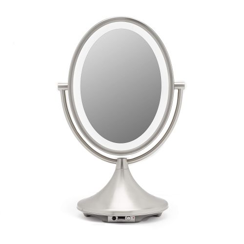  IHome iHome iCVA66 9 Dual Sided Vanity Mirror Silver Nickel