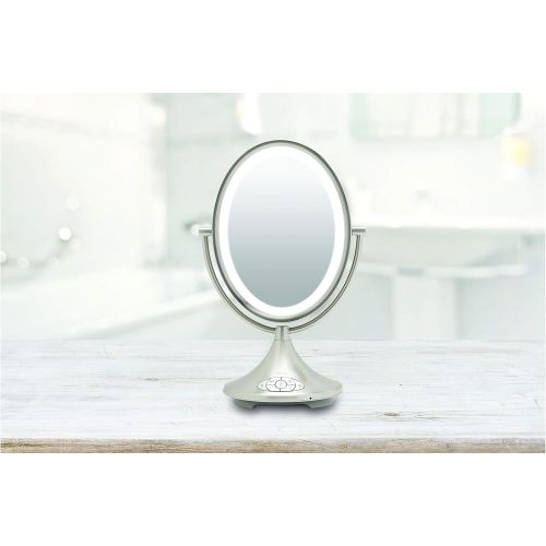  IHome iHome iCVA66 9 Dual Sided Vanity Mirror Silver Nickel