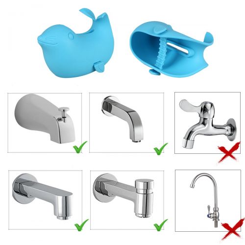  [아마존베스트]IHomeGarden Bath Spout Cover - Tub Faucet Cover Baby - Bathtub Faucet Cover for Kids - Kids Bathroom Accessories Tub Faucet Protector for Baby - Soft Silicone Spout Cover Blue Sea Lions