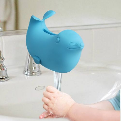  [아마존베스트]IHomeGarden Bath Spout Cover - Tub Faucet Cover Baby - Bathtub Faucet Cover for Kids - Kids Bathroom Accessories Tub Faucet Protector for Baby - Soft Silicone Spout Cover Blue Sea Lions