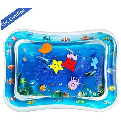  iHomeGarden Tummy Time Water Mat Infant Toy Inflatable Baby Water Mat for 3 6 9 Months Toddlers, Water Play Mat Tummy Time Mat Early Development Activity Centers for Newborn