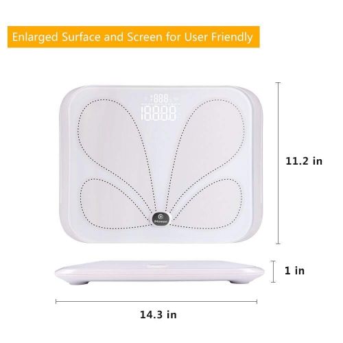  IHomon iHomon Bluetooth Body Fat Scale Smart BMI Scale Digital Bathroom Wireless Weight Scale,Body...