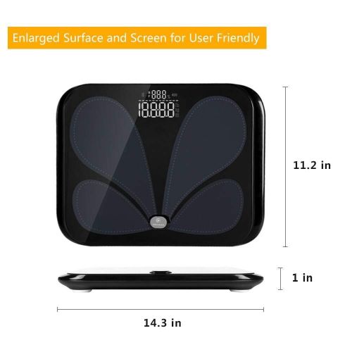  IHomon iHomon Bluetooth Body Fat Scale Smart BMI Scale Digital Bathroom Wireless Weight Scale,Body...