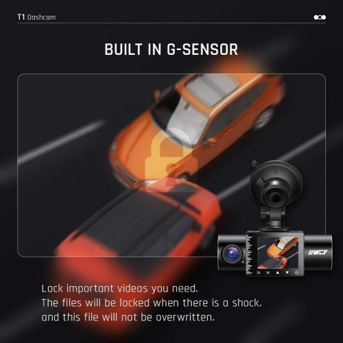  [아마존베스트]iiwey Dash Cam Front Rear and Inside 1080P Three Channels with IR Night Vision Car Camera SD Card Included Dashboard Camera Dashcam for Cars HDR Motion Detection and G-Sensor for C