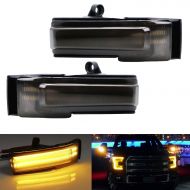 IJDMTOY iJDMTOY Smoked Lens Full Amber LED Side Mirror Turn Signal Light Assembly For 2015-2017 Ford F-150
