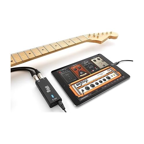  IK Multimedia iRig HD 2 guitar audio interface for iPhone, iPad, Mac, iOS and PC with USB-C, Lightning and USB cables and 24-bit, 96 kHz music recording