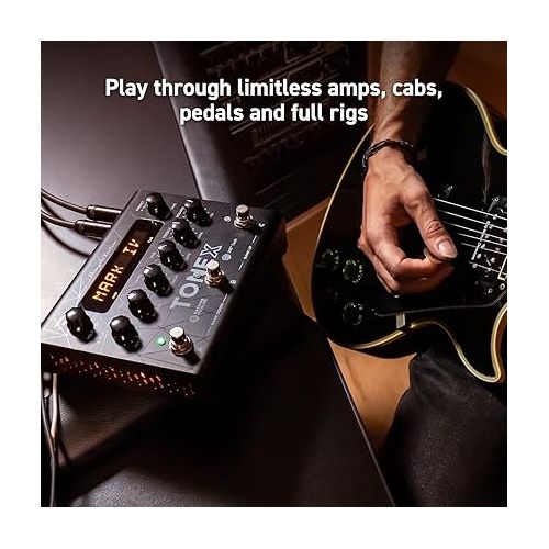  IK Multimedia TONEX Pedal AI machine learning multi effects pedal: Tone Model any electric guitar amp, guitar pedal, distortion pedal, overdrive pedal or other guitar effects