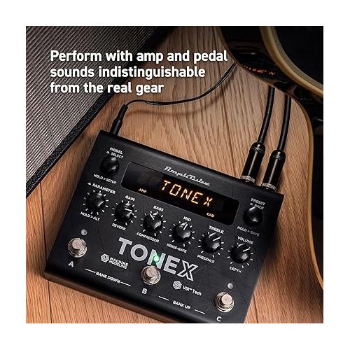  IK Multimedia TONEX Pedal AI machine learning multi effects pedal: Tone Model any electric guitar amp, guitar pedal, distortion pedal, overdrive pedal or other guitar effects