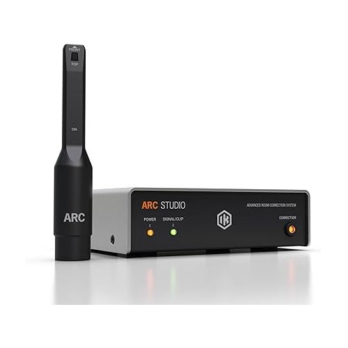  IK Multimedia ARC Studio room correction system includes analysis microphone, room correction software and stand-alone correction processor
