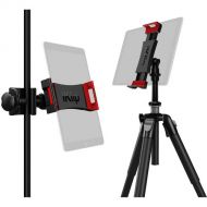 IK Multimedia iKlip 3 Deluxe Universal Tripod Mount and Mic Stand Support Bundle for Tablets