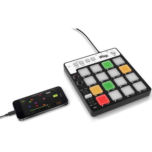  IK Multimedia iRig PADS USB-MIDI Pad Controller for iOS, Android, Mac, and PC