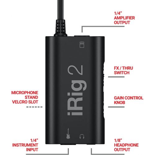  [아마존베스트]IK Multimedia iRig 2 Mobile Guitar Interface