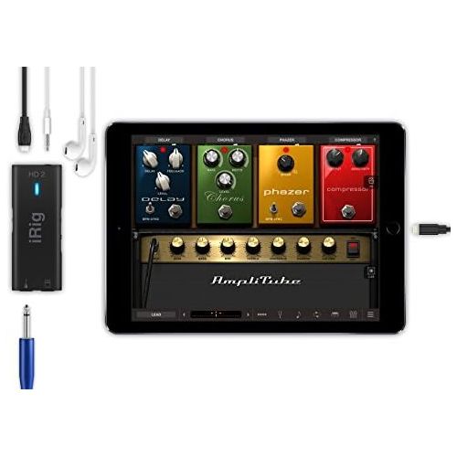  [아마존베스트]IK Multimedia iRig HD 2 Interface for Guitar, 96 kHz with 24-Bit A / D Conversion, Superior Audio Quality, Compact Professional Sound, FX and Thru Adjustment