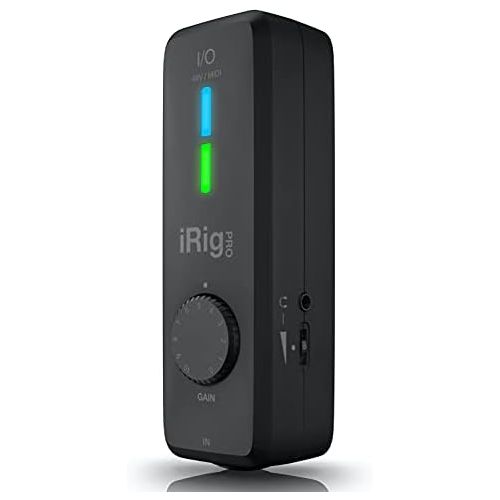  [아마존베스트]IK Multimedia iRig Pro I/O - MIDI Interface, 24 bit/96 kHz, Sound, Sound Quality, Smartphone Accessories, Mobile Interface for Laptop - Black