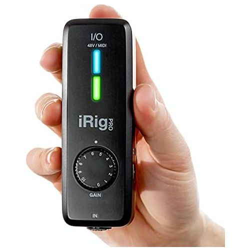  [아마존베스트]IK Multimedia iRig Pro I/O - MIDI Interface, 24 bit/96 kHz, Sound, Sound Quality, Smartphone Accessories, Mobile Interface for Laptop - Black