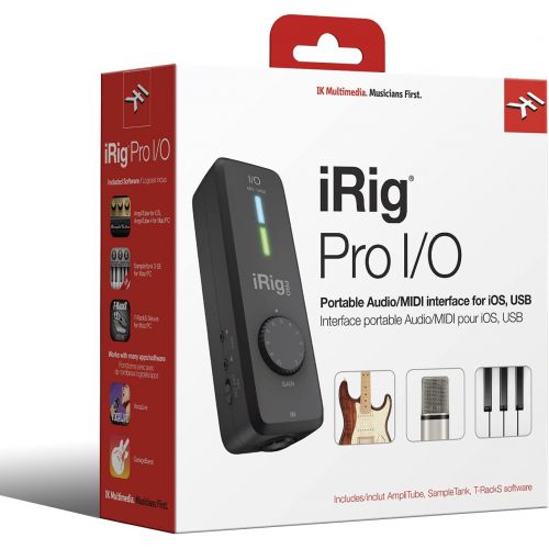  [아마존베스트]IK Multimedia iRig Pro I/O - MIDI Interface, 24 bit/96 kHz, Sound, Sound Quality, Smartphone Accessories, Mobile Interface for Laptop - Black