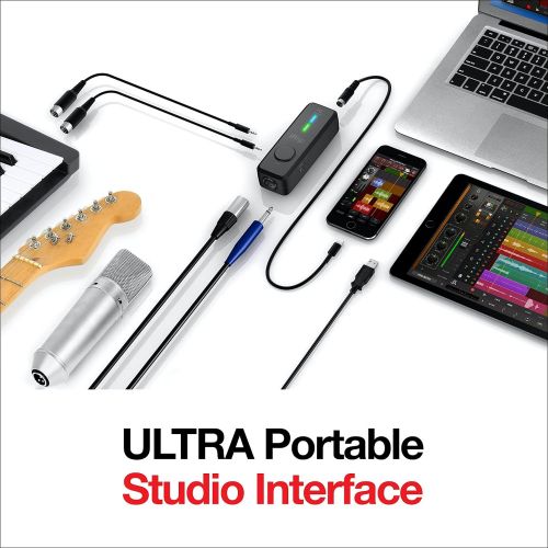  [아마존베스트]IK Multimedia iRig Pro I/O - MIDI Interface, 24 bit/96 kHz, Sound, Sound Quality, Smartphone Accessories, Mobile Interface for Laptop - Black