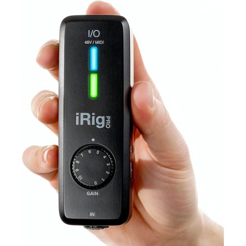  [아마존베스트]IK Multimedia iRig Pro I/O - MIDI Interface, 24 bit/96 kHz, Sound, Sound Quality, Smartphone Accessories, Mobile Interface for Laptop - Black