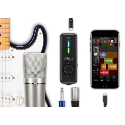  IK Multimedia iRig Pro IO compact instrumentmicrophone audio interface for iPhone, iPad and Mac