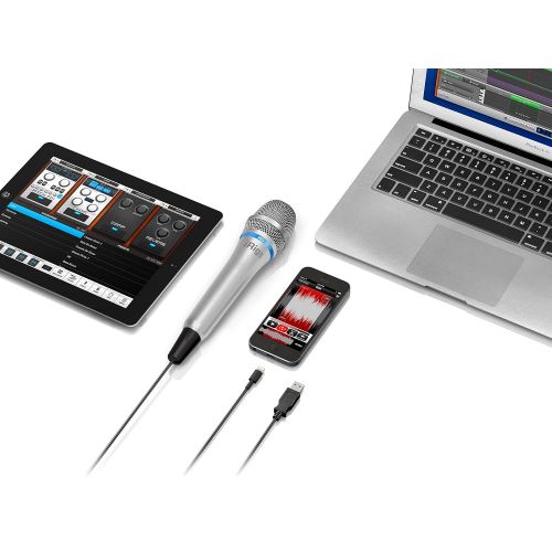  IK Multimedia iRig Mic HD high-definition handheld microphone for iPhone, iPad and Mac (silver)