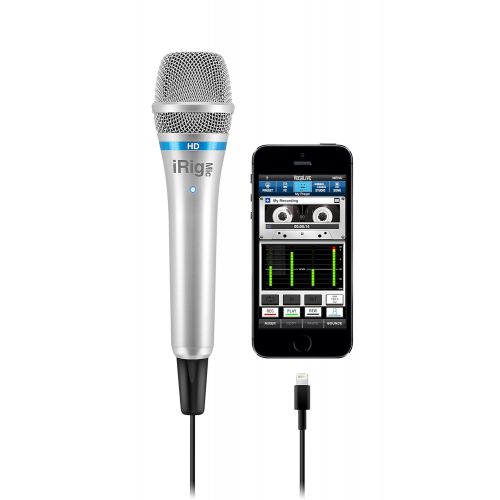  IK Multimedia iRig Mic HD high-definition handheld microphone for iPhone, iPad and Mac (silver)