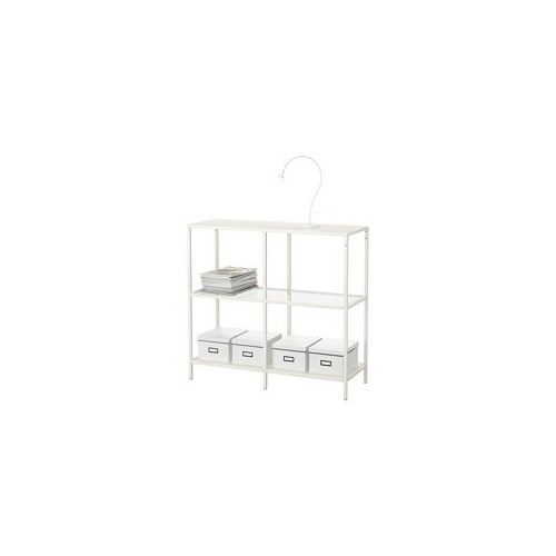 이케아 IKEA VITTSJOE Shelf Unit White Glass 39 38X36 58 103.058.02
