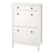IKEA.. 201.695.59 Hemnes Shoe Cabinet with 2 Compartments, White