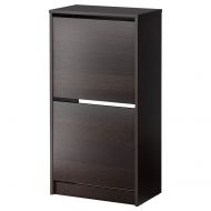 IKEA.. 902.484.26 Bissa Shoe Cabinet with 2 Compartments, Black, Brown