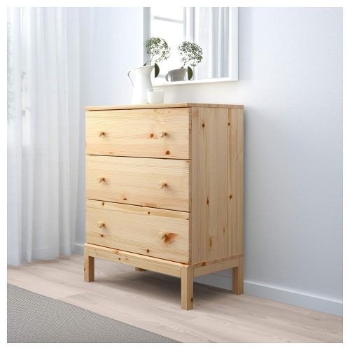  IKEA.. 303.607.03 Tarva 3-Drawer Chest, Pine