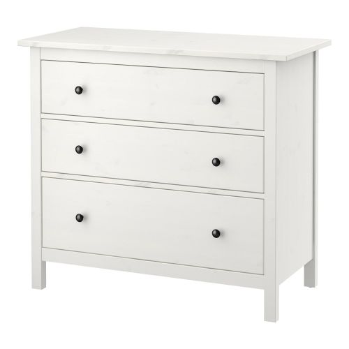  IKEA.. 703.604.14 Hemnes 3-Drawer Chest, White Stain