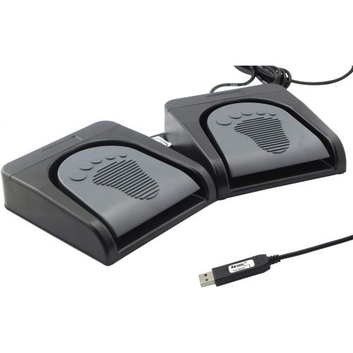  [아마존베스트]iKKEGOL Upgraded USB Double Pedal Assembly 2 Foot Switch Control 2 Key Button Footswitch Program Video Game Customized PC Keyboard Mouse Multimedia Action HID (Black)