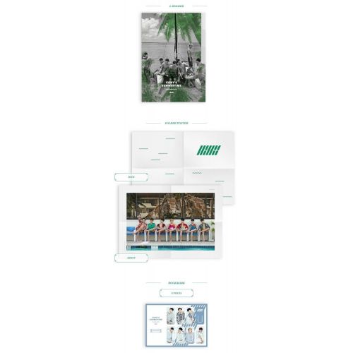  YG iKON - KONY’S SUMMERTIME DVD [Limited Edition] Photobook+Travel Pouch+Extra Photocards Set