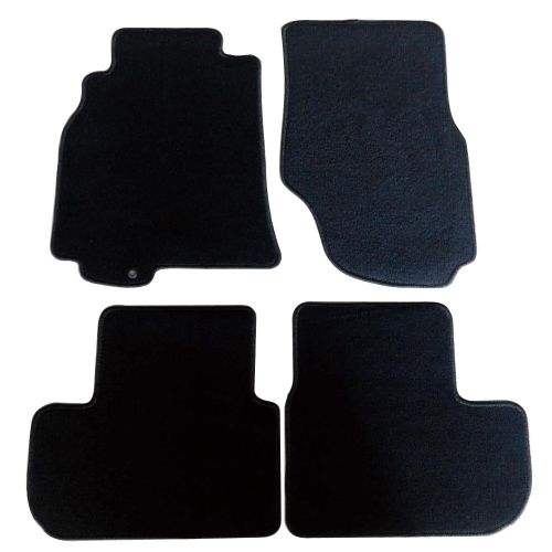  Floor Mats Fits 2003-2007 INFINITI G35 2 DOOR | Nylon BlackFront Rear Carpet by IKON MOTORSPORTS | 2004 2005 2006