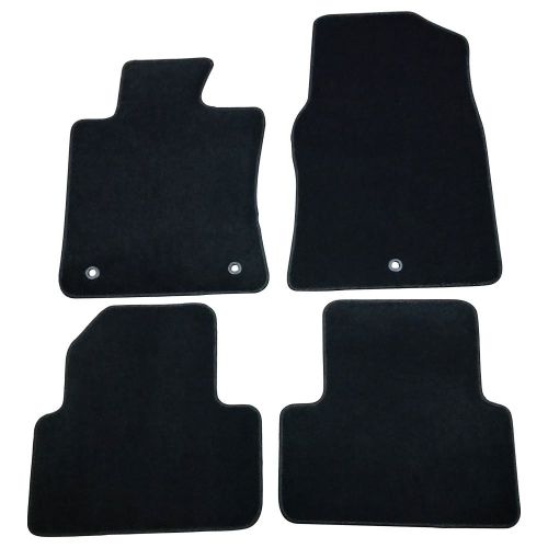  Floor Mats Fits 2009-2014 Acura TL | Black Nylon Front Rear Flooring Protection Interior Carpets 4PC By IKON MOTORSPORTS | 2010 2011 2012 2013