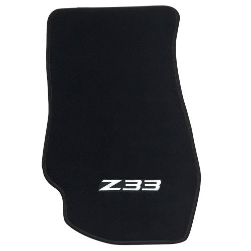  Floor Mat Fits 2003-2009 Nissan 350Z Z33 | Logo OE Factory Fitment Nylon 2PC Black Car Floor Carpets Carpet liner by IKON MOTORSPORTS |2004 2005 2006 2007 2008