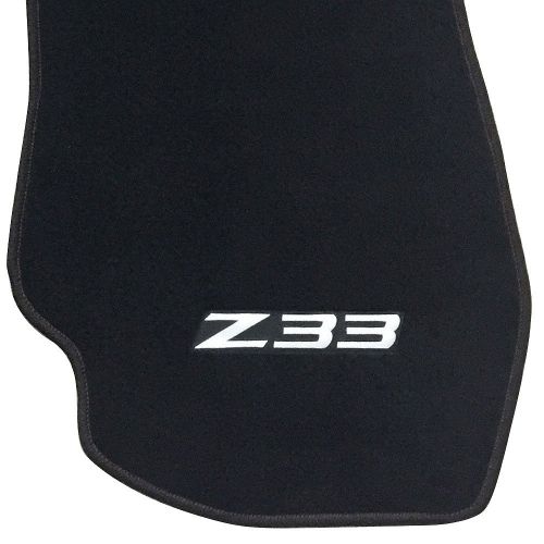  Floor Mat Fits 2003-2009 Nissan 350Z Z33 | Logo OE Factory Fitment Nylon 2PC Black Car Floor Carpets Carpet liner by IKON MOTORSPORTS |2004 2005 2006 2007 2008