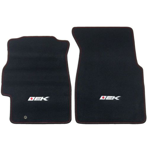  Floor Mat Fits 1996-2000 Honda Civic | EK Logo OE Factory Fitment Front & Rear Nylon 4PC Car Floor Carpets Carpet liner by IKON MOTORSPORTS |1997 1998 1999